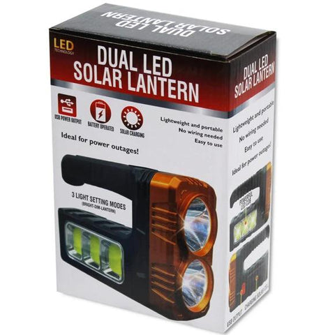 Wholesale-Rechargable Dual LED Solar Lantern-Electro Vision Inc
