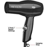 Wholesale-Revlon RVDR5034 Compact Hair Dryer 1875W (Black)-Hair Dryer-Electro Vision Inc