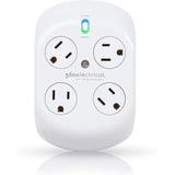 Wholesale-Revolve 36036-ALM Surge Protector with 4 Rotating Outlets Almond-Electro Vision Inc