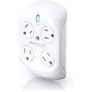Wholesale-Revolve 36036-ALM Surge Protector with 4 Rotating Outlets Almond-Electro Vision Inc