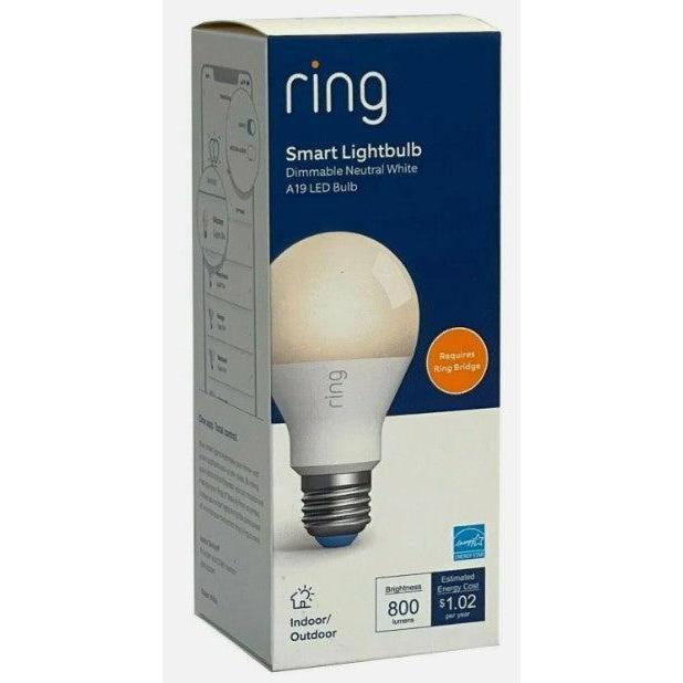Wholesale-Ring A19 Wi-Fi Smart LED Bulb - White-LED Light-Electro Vision Inc