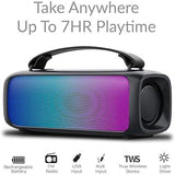 Wholesale-SUPERSONIC IQ3520RGB SPEAKER BT BLACK-Electro Vision Inc