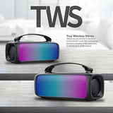Wholesale-SUPERSONIC IQ3520RGB SPEAKER BT BLACK-Electro Vision Inc
