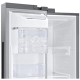 Wholesale-Samsung RS23A500ASR Refrigerator 23 CU FT Fingerprint Resistant - Stainless Steel-Refrigerator-Electro Vision Inc