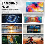 Wholesale-Samsung UN75M70HAFXZ Class M70H Series Mini LED 4K UHD Vision AI Smart Tizen TV 75"-television-Electro Vision Inc
