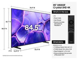 Wholesale-Samsung UN85U8000 Crystal UHD TV 85"-Smart TV-Electro Vision Inc
