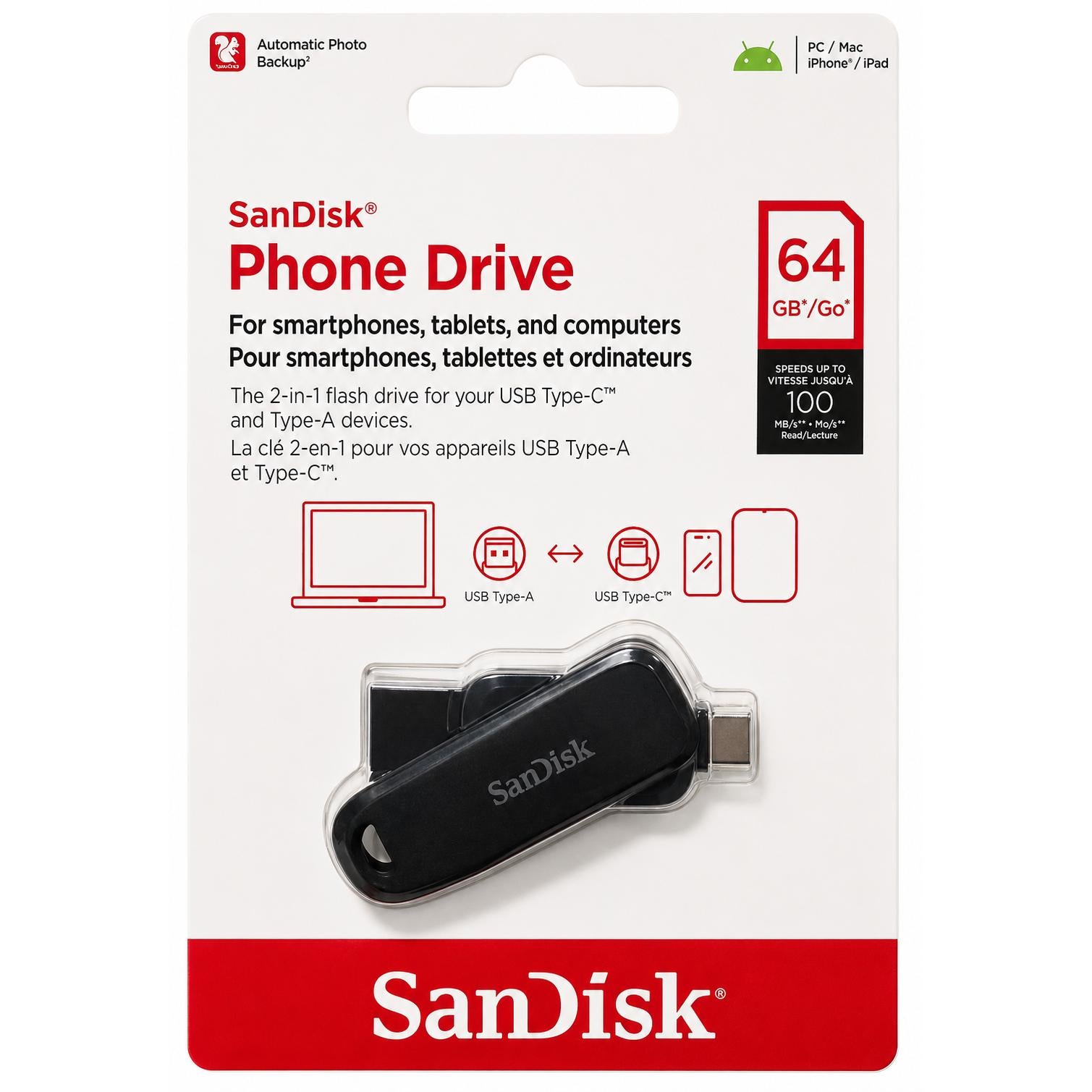 Wholesale-Sandisk USB Flash Drive Regular and Type-C 64GB-USB Flash Drive-Electro Vision Inc