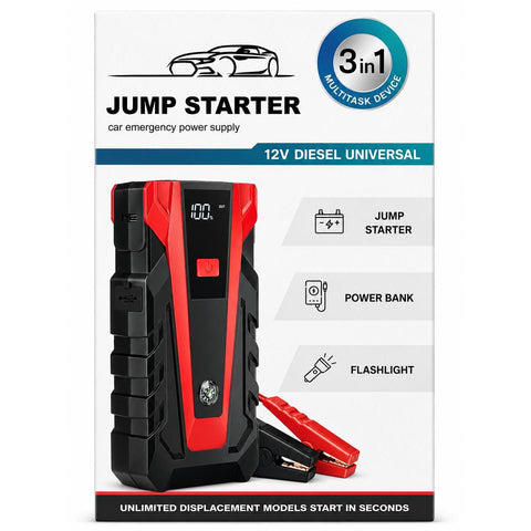 Wholesale-Scatach COCY011 Car Battery Jump Starter 3000A 3-IN-1, 12V Jump Starter, Power Bank, Flashlight-Jump Starter-Electro Vision Inc