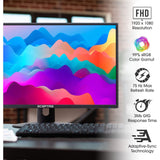 Wholesale-Sceptre 24-inch Professional Thin 1080p LED Monitor 99% sRGB 2x HDMI VGA Build-in Speakers, Machine Black (E248W-19203R Series)-Monitor-Electro Vision Inc
