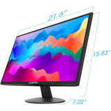 Wholesale-Sceptre 24-inch Professional Thin 1080p LED Monitor 99% sRGB 2x HDMI VGA Build-in Speakers, Machine Black (E248W-19203R Series)-Monitor-Electro Vision Inc