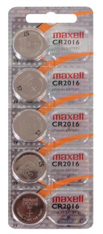Maxell Battery CR2016 Pack of 5