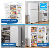 Avanti AVFF146DLJ0W Counter Depth Garage-Ready Top Freezer Refrigerator 14.6 Cu. Ft.