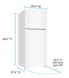 Avanti AVFF146DLJ0W Counter Depth Garage-Ready Top Freezer Refrigerator 14.6 Cu. Ft.