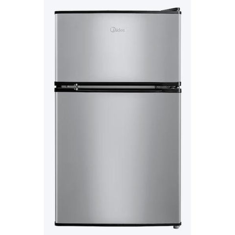 Wholesale-Midea MRM31D2BST Double Door Fridge 3.1 cu. ft. - Stainless Steel-Mini Refrigerator-Electro Vision Inc