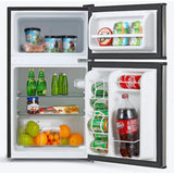 Wholesale-Midea MRM31D2BST Double Door Fridge 3.1 cu. ft. - Stainless Steel-Mini Refrigerator-Electro Vision Inc