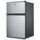 Wholesale-Midea MRM31D2BST Double Door Fridge 3.1 cu. ft. - Stainless Steel-Mini Refrigerator-Electro Vision Inc