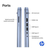 HP 14dq6102dx Laptop, Intel N150, 4GB, 128GB UFS, 14" - Sky Blue
