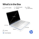 HP 14dq6102dx Laptop, Intel N150, 4GB, 128GB UFS, 14" - Sky Blue