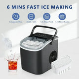 Wholesale-Simzlife IceMakers26 Countertop Ice Maker Machine, 9 Bullet-Shaped Ice in 6 Min, Auto-Cleaning 26 lbs/24H-Electro Vision Inc