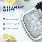 Wholesale-Simzlife IceMakers26 Countertop Ice Maker Machine, 9 Bullet-Shaped Ice in 6 Min, Auto-Cleaning 26 lbs/24H-Electro Vision Inc