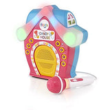 Wholesale-Singing Machine SMK470 Kids Candy House Portable Bluetooth Sing Along Speaker with LED Mic-Electro Vision Inc
