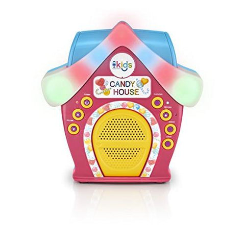 Wholesale-Singing Machine SMK470 Kids Candy House Portable Bluetooth Sing Along Speaker with LED Mic-Electro Vision Inc