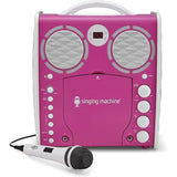 Wholesale-Singing Machine SML418P Portable Karaoke With CD+G and Lights - Pink-Electro Vision Inc
