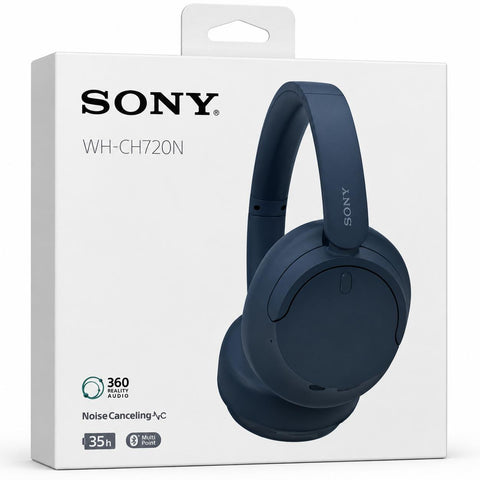 Wholesale-Sony WHCH720/L Noise Canceling Headphones - Blue-Headphones-Electro Vision Inc
