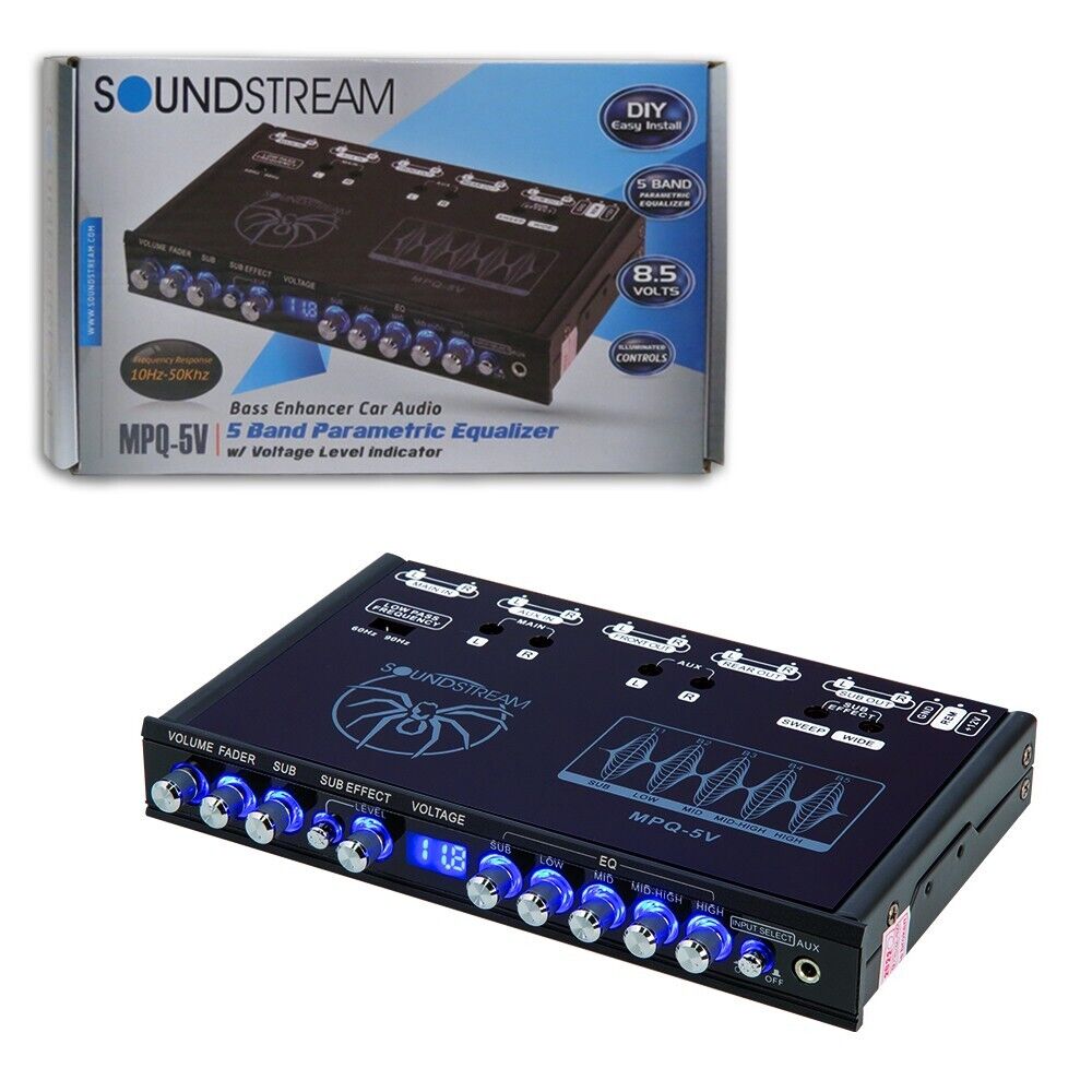Wholesale-Soundstream MPQ-5V Equalizer 5-Band Parametric Equalizer-Car Audio-Electro Vision Inc