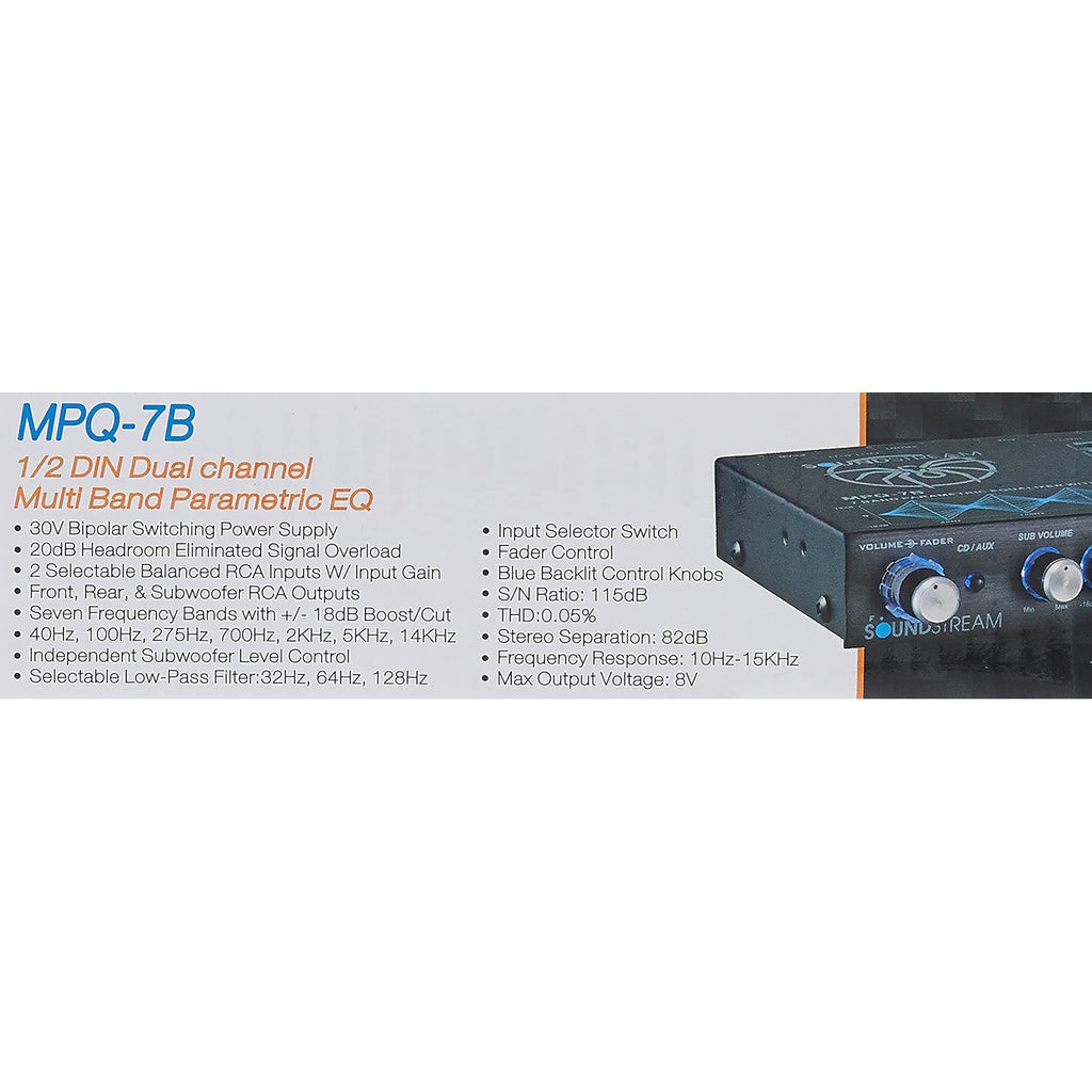 Soundstream MPQ-7B 7-Band 1/2 DIN Equalizer – Electro Vision Inc