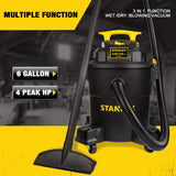 Wholesale-Stanley - SL18116P 6 Gallon wet/dry vacuum - black-Vaccuum-Sta-SL18116P-Electro Vision Inc