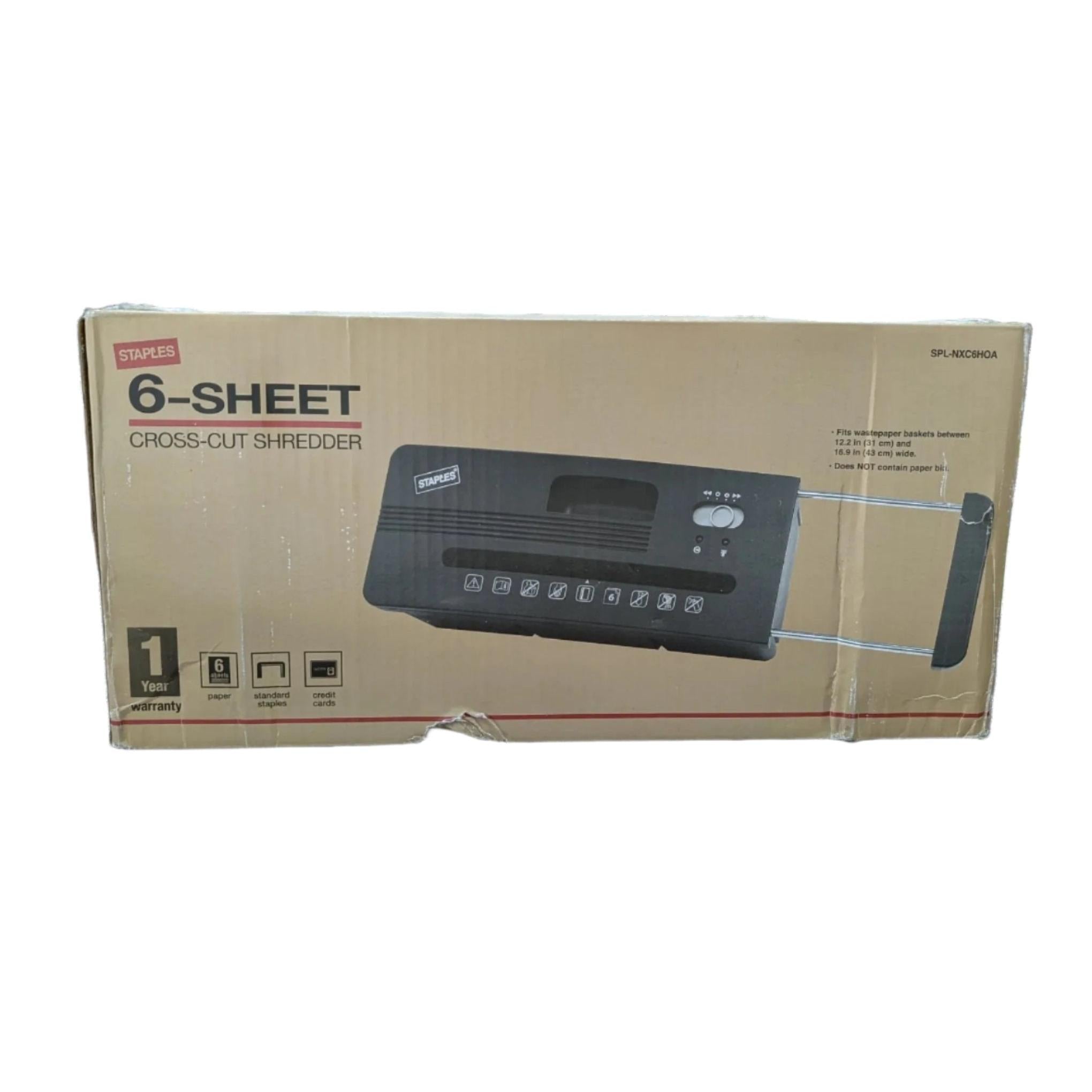 Wholesale-Staples 6 Sheet Shredder-Electro Vision Inc