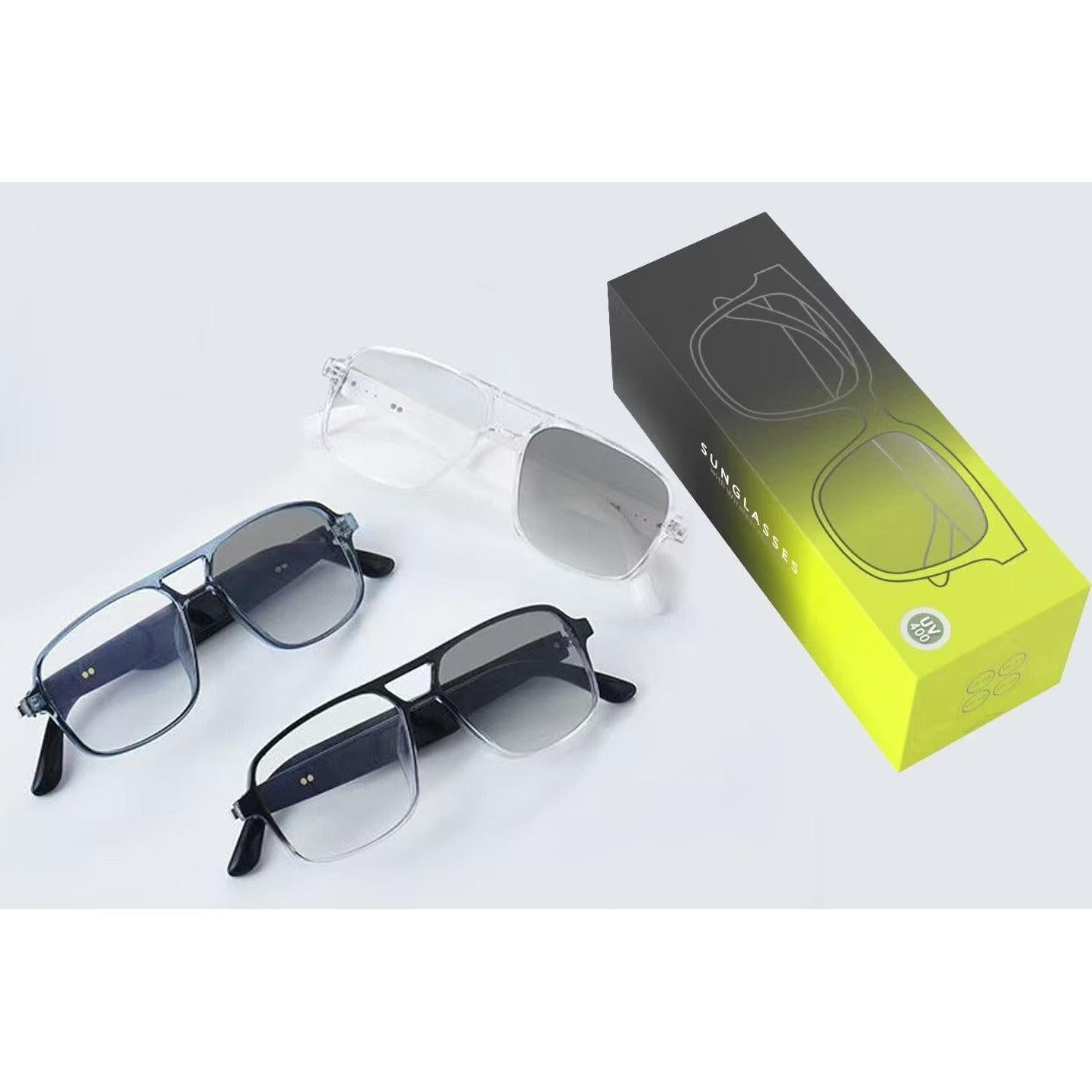 Wholesale-Sunglass Bluetooth with Wireless Speaker – Style 18, UV400, Built-In Audio, Assorted Colors-Smart Glasses-Electro Vision Inc