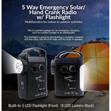 Wholesale-Supersonic SC1095 Radio 5-Way Emergency Solar/ Hand Crank w/ Flashlight-Radio-Electro Vision Inc