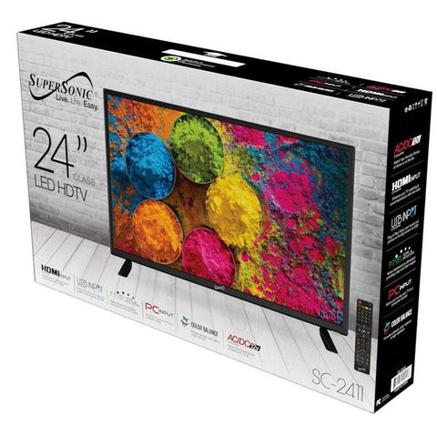 Wholesale-Supersonic SC2411 LED TV 24"-television-Electro Vision Inc