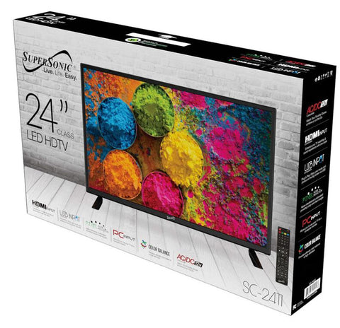 Wholesale-Supersonic SC2411 LED TV 24"-television-Electro Vision Inc