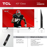 Wholesale-TCL 43Q51BG 43" Q5 4K UHD HDR QLED Google Smart TV-Smart TV-Electro Vision Inc