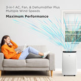 Wholesale-TCL H7P38W Smart Portable Air Conditioner 7,000 BTU SACC (11,000 BTU ASHRAE)-Air Conditioner-Electro Vision Inc