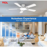 Wholesale-TCL HFS260H0BADWD Ceiling Fan with Light and Remote Control 52" - White-Ceiling Fan Light-Electro Vision Inc