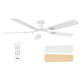 Wholesale-TCL HFS260H0BADWD Ceiling Fan with Light and Remote Control 52" - White-Ceiling Fan Light-Electro Vision Inc