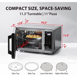 Wholesale-TOSHIBA ML2EC09SAIT-R/B - 6-in-1 Air Fryer Microwave Oven Combo-Microwave Oven-Electro Vision Inc