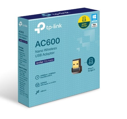 Wholesale-TP-Link AC600 Nano USB Wi-Fi Adapter (Archer T2U Nano) - 2.4G/5G Dual Band Wireless Network Transceiver for PC-Wifi Adapter-Electro Vision Inc