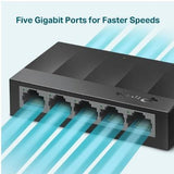 Wholesale-TP-Link LS1005G Litewave 5 Port Gigabit Ethernet Switch-Computer Parts-Electro Vision Inc