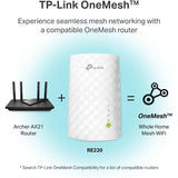 Wholesale-TP-Link RE220 WiFi Extender with Ethernet Port, Dual Band 5GHz/2.4GHz-Wifi Extender-TPL-RE220-Electro Vision Inc