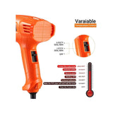 Wholesale-Tack Life HGP68AC DUAL TEMPERATURE HEAT GUN KIT-Heat Gun-Electro Vision Inc