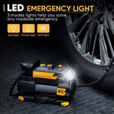 Wholesale-Tack Life M2 12V DC Digital Auto Tire Inflator, Yellow-Tire inflator-Electro Vision Inc