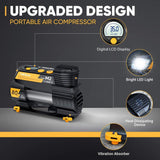 Wholesale-Tack Life M2 12V DC Digital Auto Tire Inflator, Yellow-Tire inflator-Electro Vision Inc
