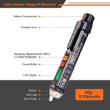 Wholesale-Tack Life Non-Contact AC Voltage Tester with Adjustable Sensitivity, LCD Display-Voltage Tester-Electro Vision Inc