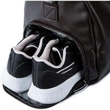 Wholesale-Talmont DuffleBag-BRN Gym Bag Men's Duffle Leather Bag, Brown 17.7 In-Electro Vision Inc