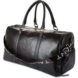 Wholesale-Talmont DuffleBag-BRN Gym Bag Men's Duffle Leather Bag, Brown 17.7 In-Electro Vision Inc